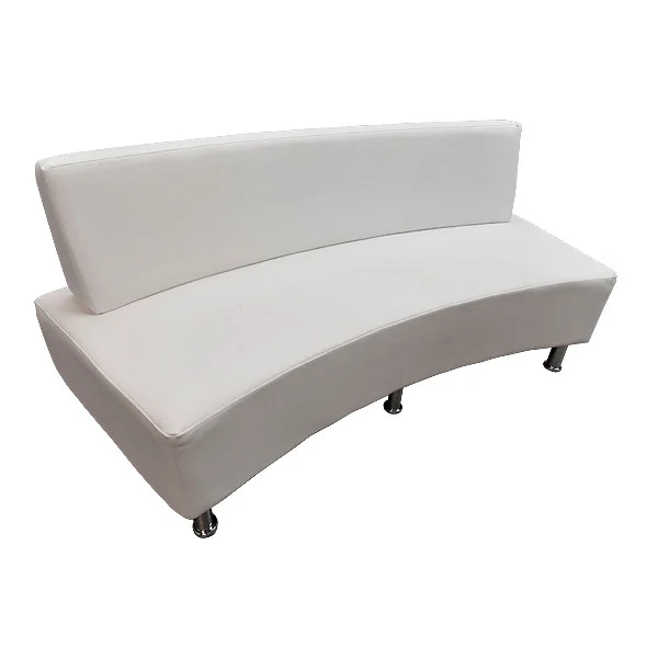 White Curved Sofa