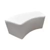 White Curved Ottoman