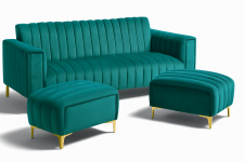 green upholstered mo